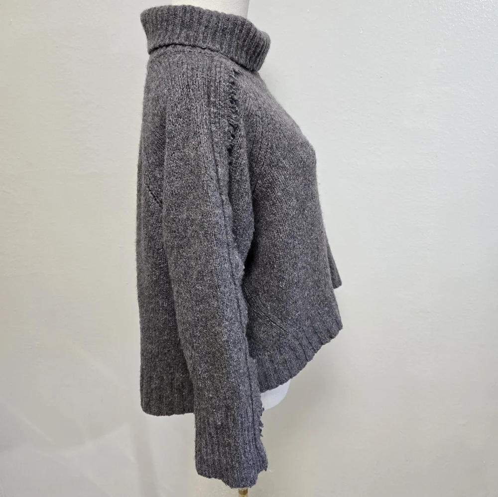 Brochu Walker Odene Fringe Turtleneck Sweater Size Medium
